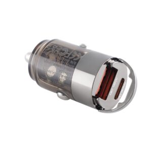 WAYME Automobilinis įkroviklis 12/24V, USB 18W + USB-C PD 30W, nano with ring - Image 3