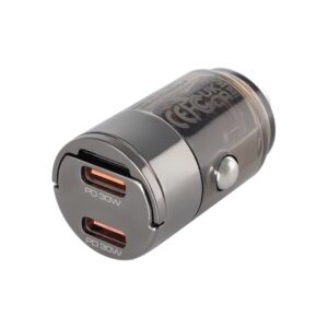 WAYME Automobilinis įkroviklis 12/24V, 2x USB-C PD 30W, nano with ring