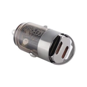 WAYME Automobilinis įkroviklis 12/24V, 2x USB-C PD 30W, nano with ring - Image 3
