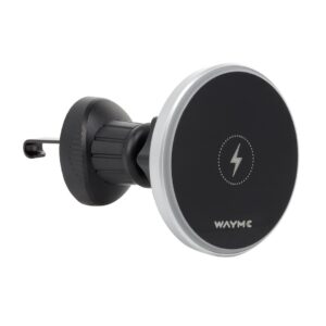Wayme Magnetic aluminum air vent holder with 15W inductive charger + USB cable > USB-C 100 cm