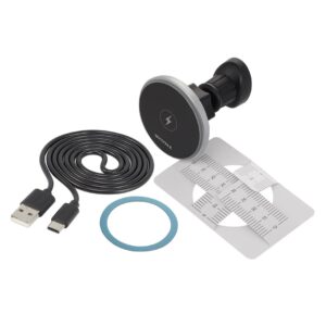 Wayme Magnetic aluminum air vent holder with 15W inductive charger + USB cable > USB-C 100 cm - Image 5