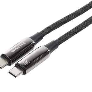 Wayme Charging and sync cable, braided microfiber, 100 cm, USB-C > USB-C PD, max 240W