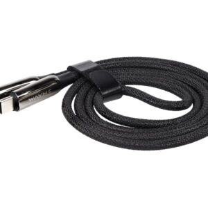Wayme Charging and sync cable, braided microfiber, 100 cm, USB-C > USB-C PD, max 240W - Image 3