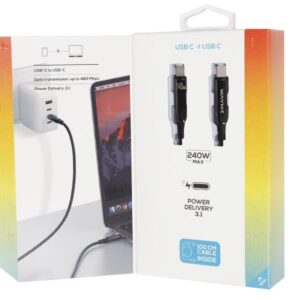 Wayme Charging and sync cable, braided microfiber, 100 cm, USB-C > USB-C PD, max 240W - Image 5