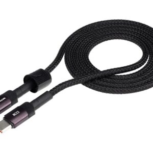 Wayme Mikropluošto pintas įkrovimo ir sinchronizavimo laidas, 100cm, USB-C > USB-C, Max 100W, purple - Image 2