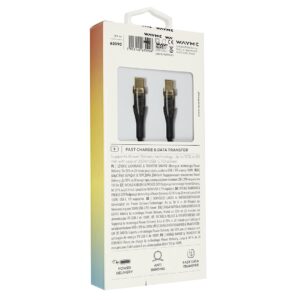 Wayme Mikropluošto pintas įkrovimo ir sinchronizavimo laidas, 120 cm, USB-C > USB-C PD, max 100W - Image 5