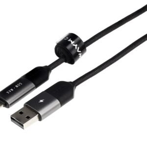 Wayme Mikropluošto pintas įkrovimo ir sinchronizavimo laidas, 100 cm (4in1) USB / C > USB-C / Lightning, max 60W - Image 2