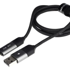 Wayme Mikropluošto pintas įkrovimo ir sinchronizavimo laidas, 100 cm (4in1) USB / C > USB-C / Lightning, max 60W - Image 3