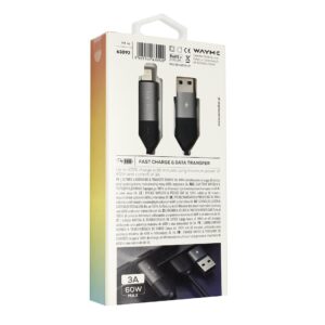 Wayme Mikropluošto pintas įkrovimo ir sinchronizavimo laidas, 100 cm (4in1) USB / C > USB-C / Lightning, max 60W - Image 5