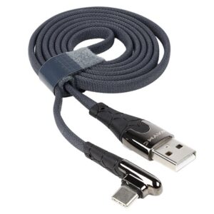 Wayme Mikropluošto pintas įkrovimo ir sinchronizavimo laidas, 100 cm, USB > angled USB-C, max 30W - Image 2