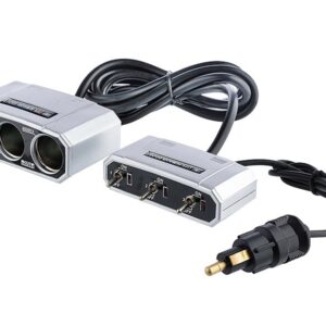 3-socket DIN splitter with switches on cable