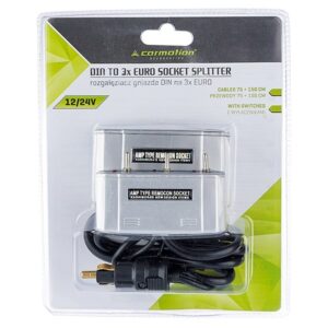 3-socket DIN splitter with switches on cable - Image 2