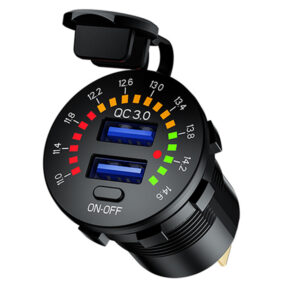 Built-in charger USB QC3.0 + USB 6A with switch