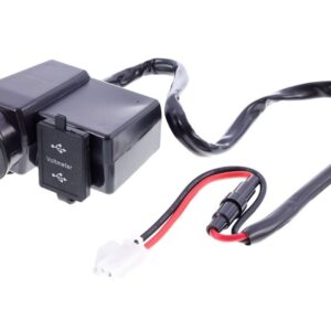 Motorcycle charger 2xUSB 4.2A with voltmeter and EURO cigarette lighter socket - Image 2