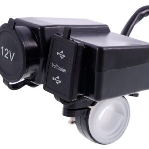 Motorcycle charger 2xUSB 4.2A with voltmeter and EURO cigarette lighter socket - Image 4