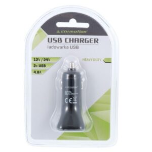 Automobilinis įkroviklis 2x USB , 4.8A, for 12/24V cigarette lighter - Image 4