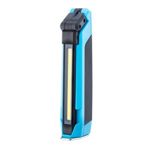 Rechargeable, foldable workshop lamp 5W 500 lm COB LED + 2W 150 lm LED, IK07, with clip and magnet