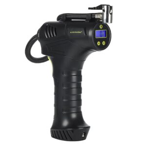 Wireless air compressor, 150 PSI, automatic with digital pressure gauge, 4 adapters