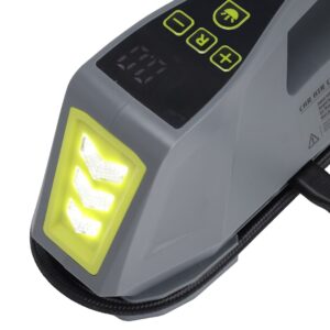 Air compressor DC 12V, AC 230V, 10 BAR, automatic with digital pressure gauge and LED flashlight - Image 3