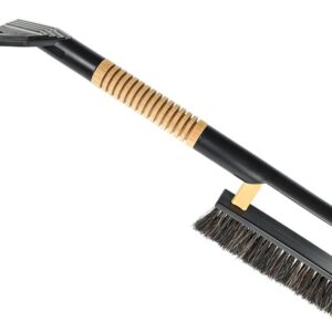 55 cm šepetys-gremžtukas with brass blade and wavy wooden handle