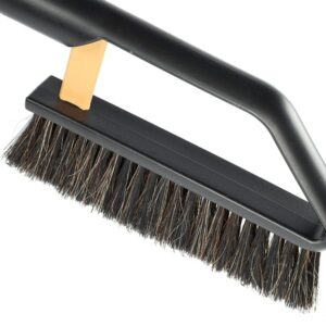 55 cm šepetys-gremžtukas with brass blade and wavy wooden handle - Image 2