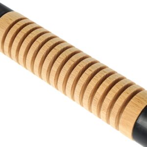 55 cm šepetys-gremžtukas with brass blade and wavy wooden handle - Image 3