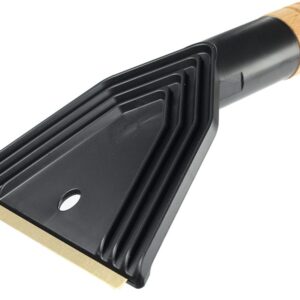 55 cm šepetys-gremžtukas with brass blade and wavy wooden handle - Image 4