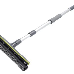 25 cm window cleaner with squeegee and aluminum telescopic handle, 75-120 cm