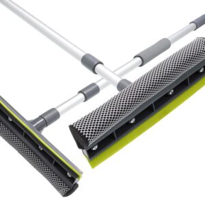 25 cm window cleaner with squeegee and aluminum telescopic handle, 75-120 cm - Image 4