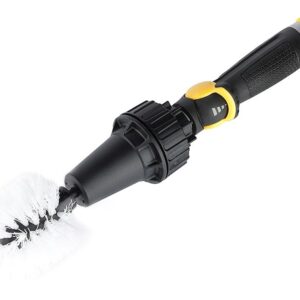 Rotating brush driven by water jet, 2 heads