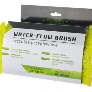 Angled water flow brush 25 cm / 10" with telescopic handle 110 - 170 cm and valve - Image 4