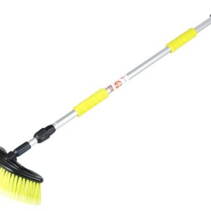 Semicircular water flow brush 20 cm / 8 " with telescopic handle 105 - 160 cm  and valve