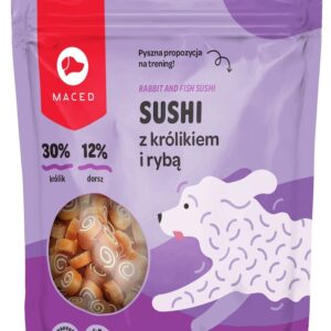 MACED Sushi with rabbit and fish - skanėstas šuniui - 500g