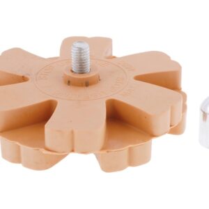 Rubber disk for adhesives, diam. 90 mm, serrated, M8 thread - Image 3