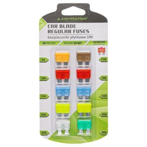 Blade saugikliai UNI with LED indicator, 10 vnt