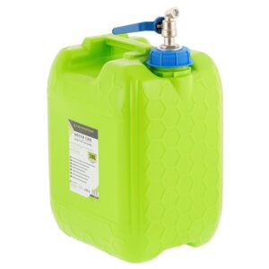 Vandens kanistras with long metal tap valve in cap, 10 L