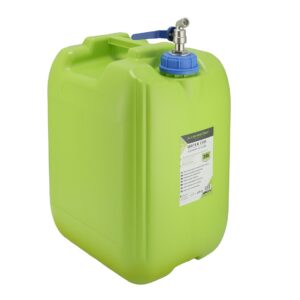 Vandens kanistras with long metal tap valve in cap, 20 L