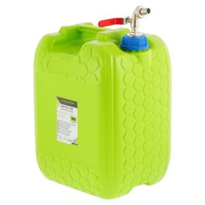 Vandens kanistras with long metal tap valve in cap, 20 L