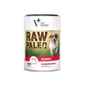 RAW PALEO Puppy Monoprotein Beef - šlapias maistas šuniukams - 400 g