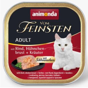 ANIMONDA Vom Feinsten Adult Beef, chicken breast and herbs - šlapias kačių maistas - 100g
