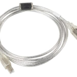 Lanberg CA-USBA-12CC-0018-TR USB kabelis USB 2.0 1,8 m USB B Permatomas - Image 2