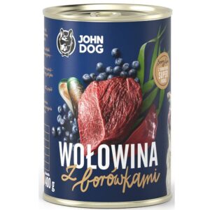 JOHN DOG Berry Line Adult Beef with blueberries - drėgnas ėdalas šunims - 400g