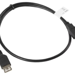 Lanberg CA-USBE-10CC-0007-BK USB kabelis USB 2.0 0,7 m USB A Juoda - Image 2