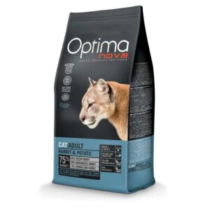 OPTIMANOVA Cat Rabbit & Potato - sausas kačių maistas - 2kg