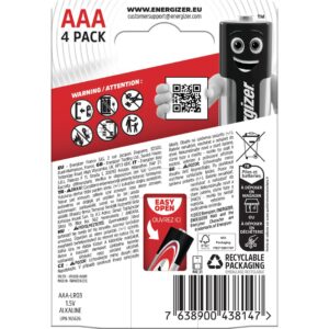 Energizer Max 438144 baterija AAA LR03 4 vnt. - Image 3