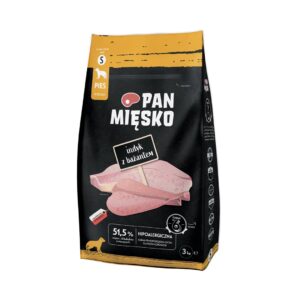 PAN MIĘSKO Turkey with pheasant S - sausas maistas šunims - 3kg