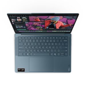 Lenovo Yoga Slim 7 14AKP10 Copilot+ PC AMD Ryzen AI 5 340 Knyginis kompiuteris 35,6 cm (14") WUXGA 16 GB LPDDR5x-SDRAM 512 GB SSD Wi-Fi 7 (802.11be) Windows 11 Home Žalsvai mėlyna - Image 2