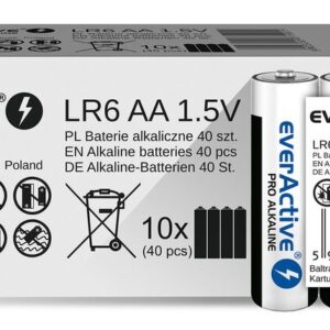 Šarminės baterijos everActive Pro Alkaline LR6 AA - 4 vnt. - Image 3