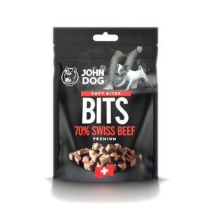 JOHN DOG Soft Bites Bits Beef 70% - skanėstas šunims - 100g