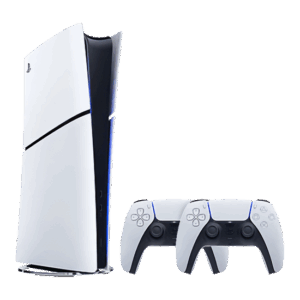 Sony PlayStation 5 Slim Digital Edition 1TB with 2 Dualsense Controller - White